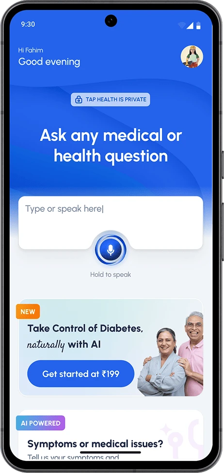 tap health, health assistant