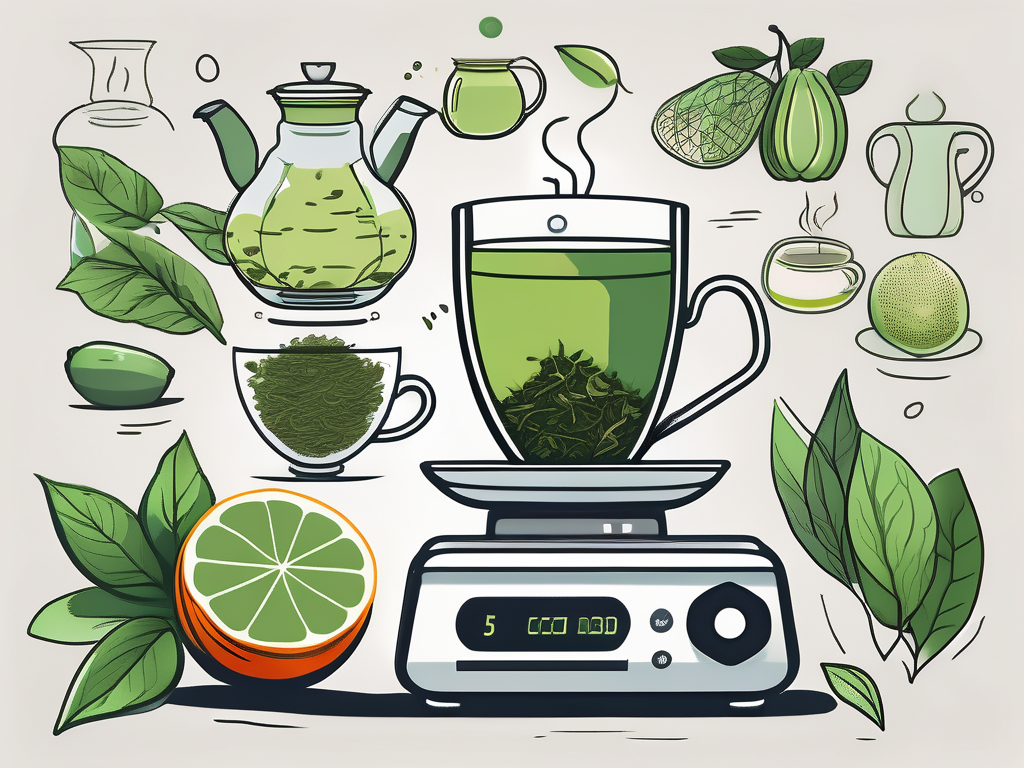 Various types of green tea leaves