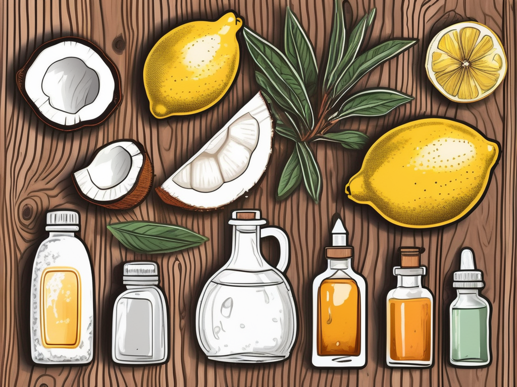 Five different natural ingredients - a lemon