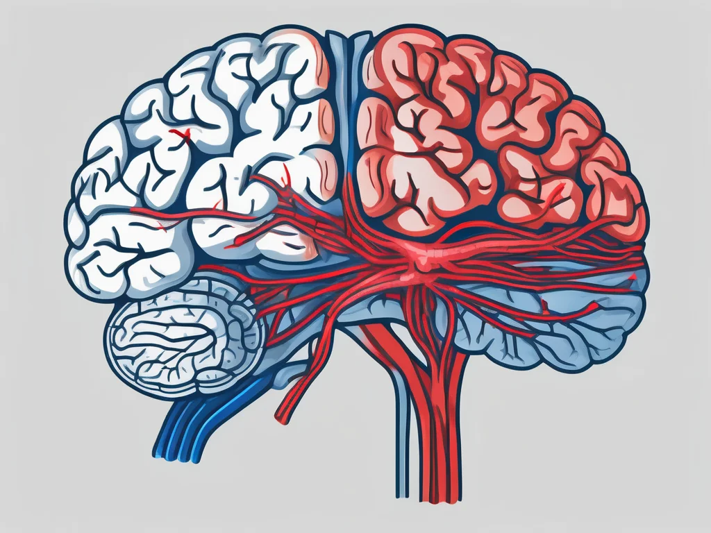 A human brain cross-section