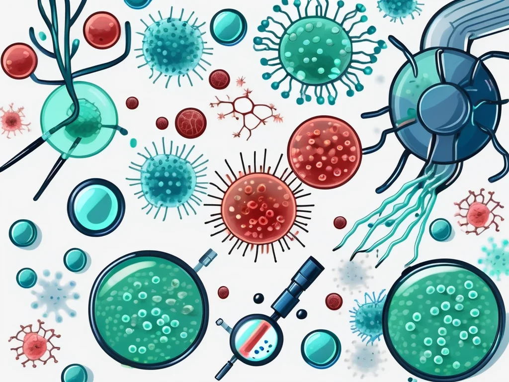 Various types of bacteria and viruses