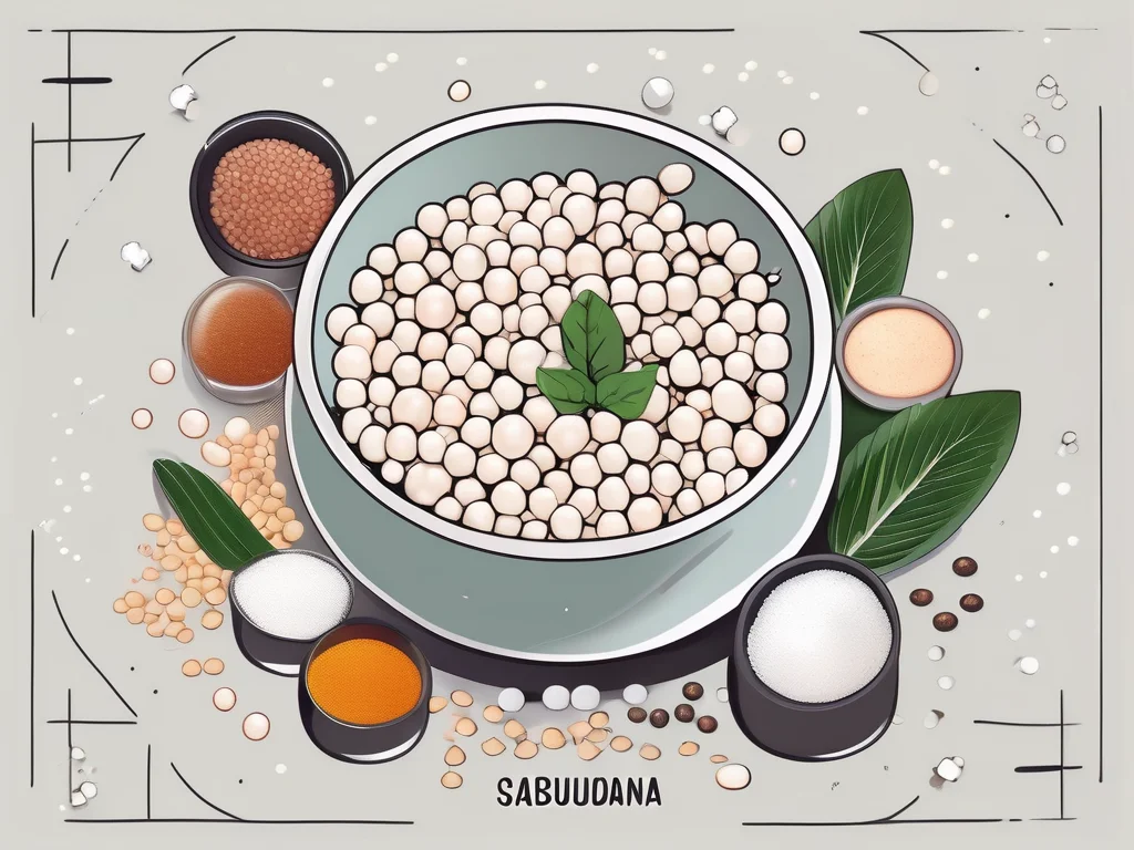 Sabudana (tapioca pearls) in a bowl