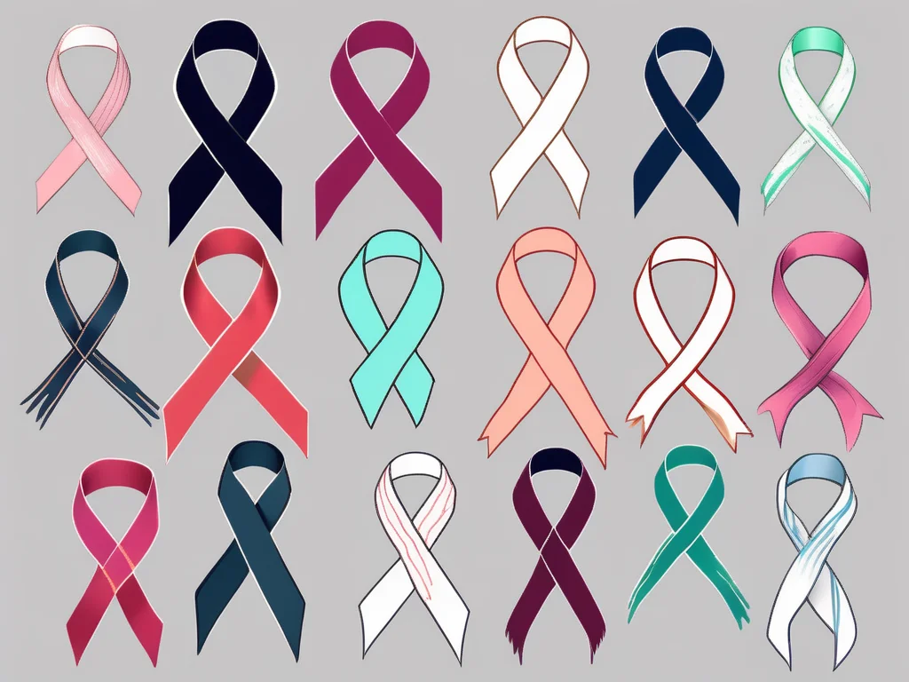 Various ribbons in different colors