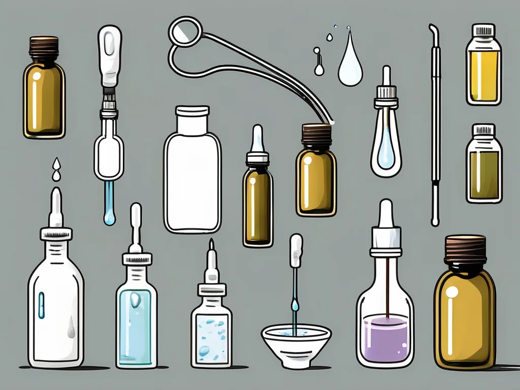 A collection of different types of ear drops bottles