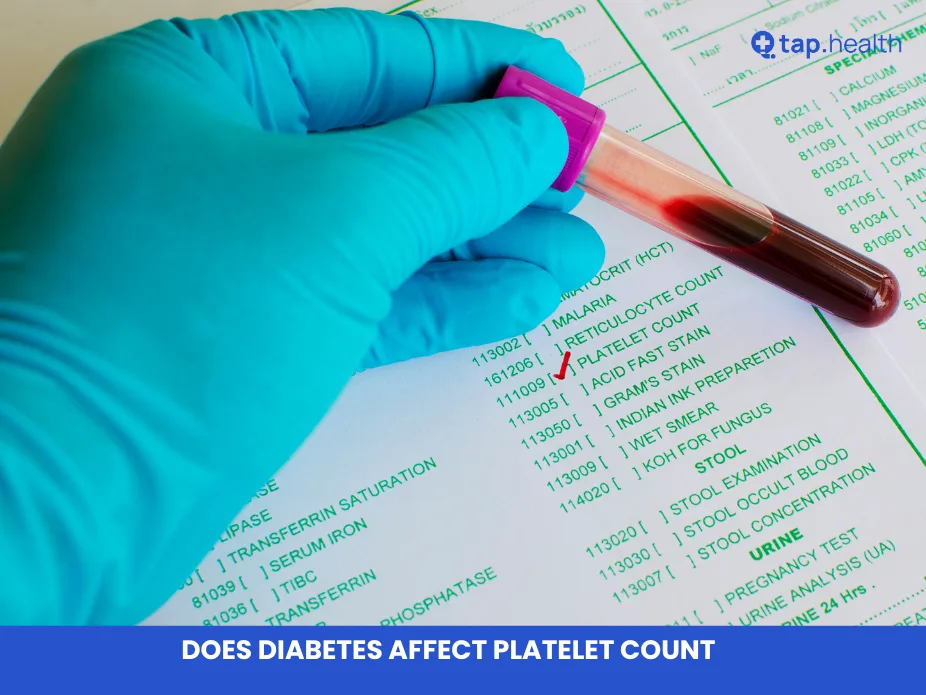 does diabetes affect platelet count