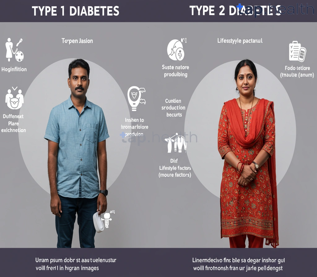 टाइप 1 और टाइप 2 मधुमेह चार्ट
