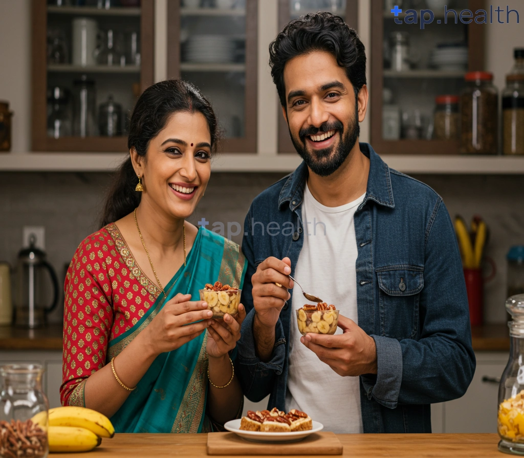 स्वादिष्ट केले पेकान मधुमेह मीठा