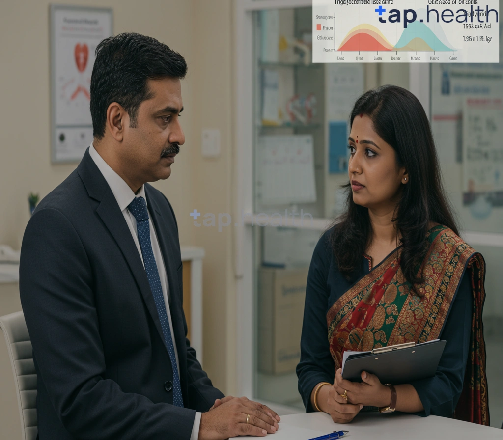 मधुमेह और उच्च ट्राइग्लिसराइड्स का ग्राफ़