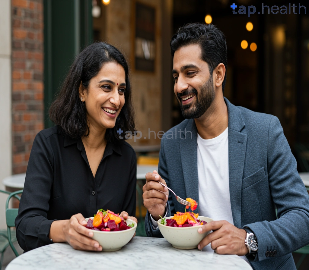 मधुमेह रोगी के लिए बेबी बीट संतरा सलाद