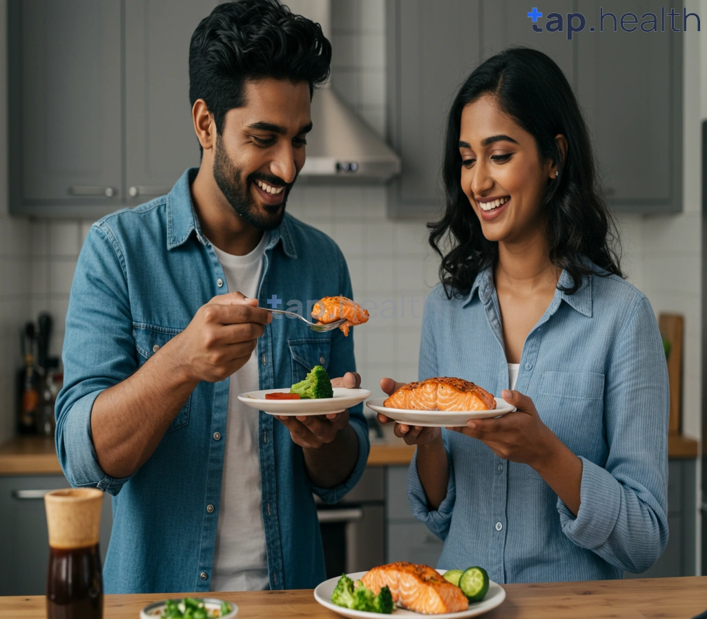 मधुमेह अनुकूल रोस्टेड सैल्मन, मेपल ग्लेज़