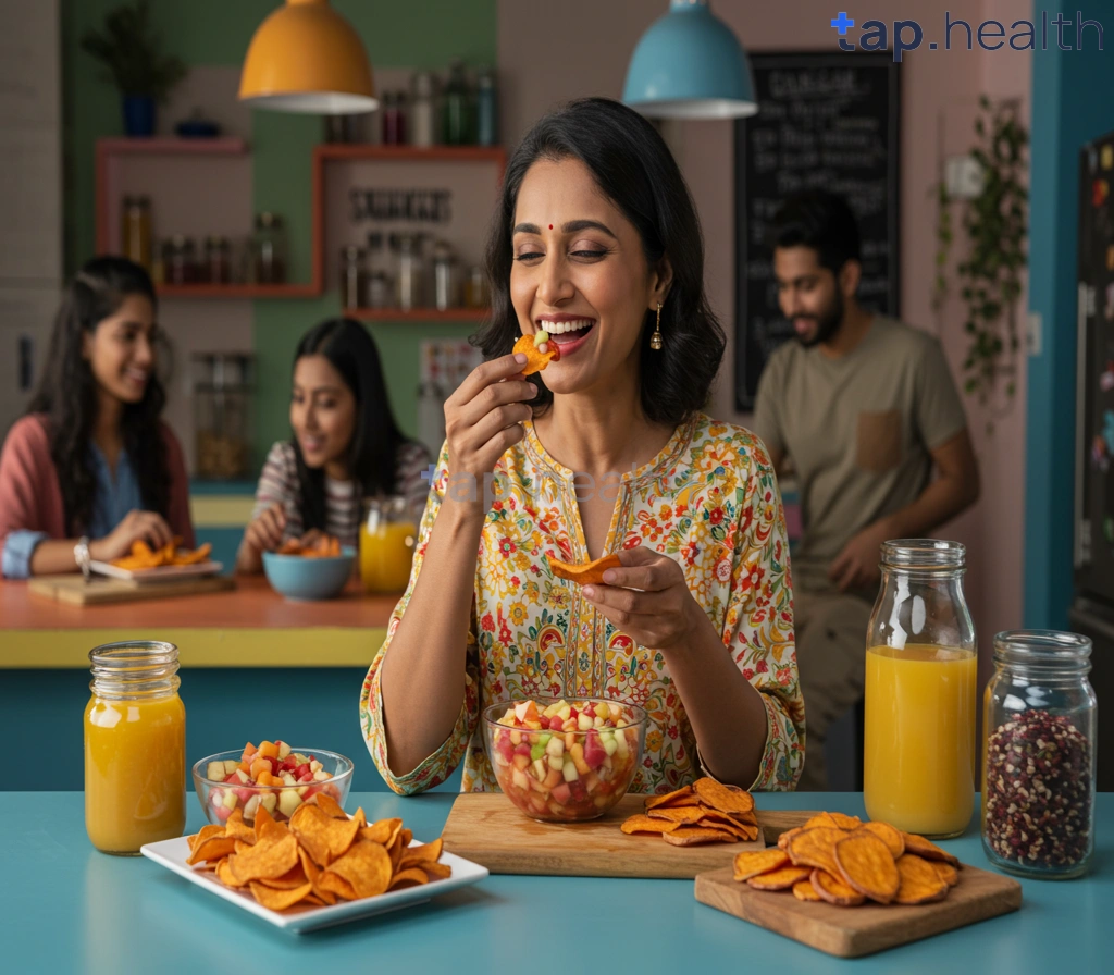 मधुमेह के अनुकूल फल सल्सा और चिप्स