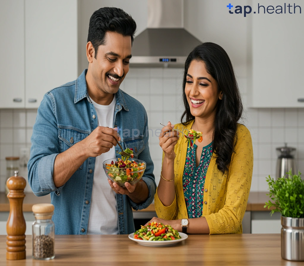 मधुमेह के अनुकूल मिश्रित बीन्स सलाद
