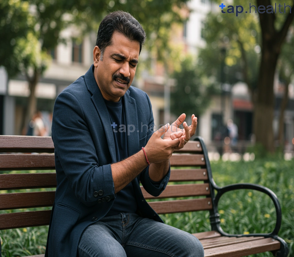 छद्म गठिया के लक्षण दर्शाता चित्र