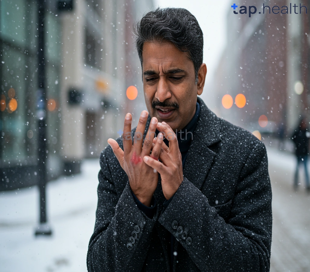 मधुमेह रोगी में शीतदंश के लक्षण