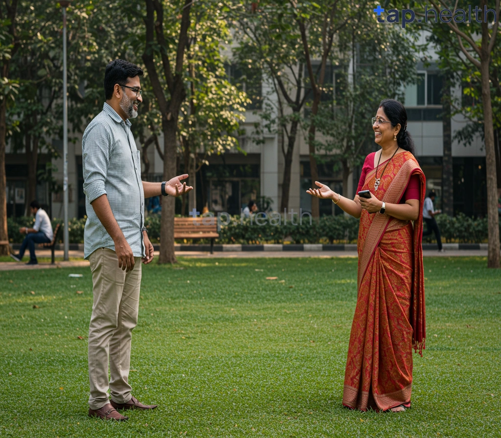 मधुमेह रोगी सामाजिक दूरी बनाते हुए