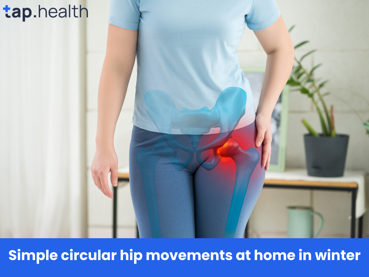 सर्दियों में घर पर कूल्हों की सरल गोलाकार मूवमेंट