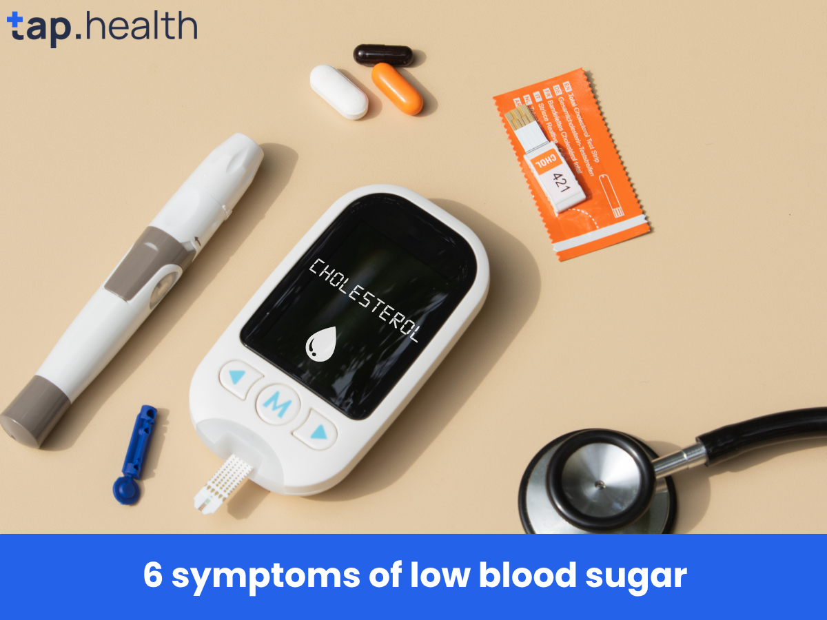 6 symptoms of low blood sugar