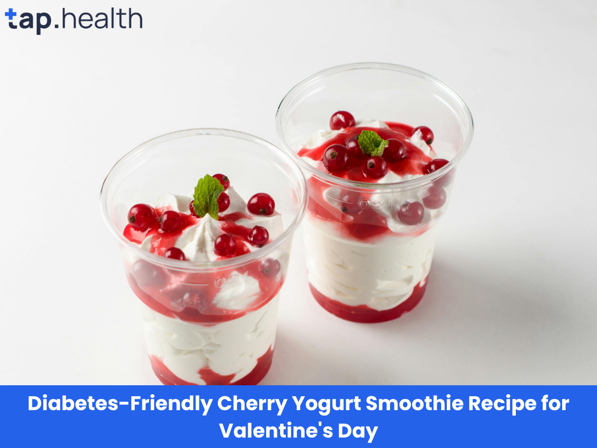 Diabetes-Friendly Cherry Yogurt Smoothie Recipe for Valentine's Day