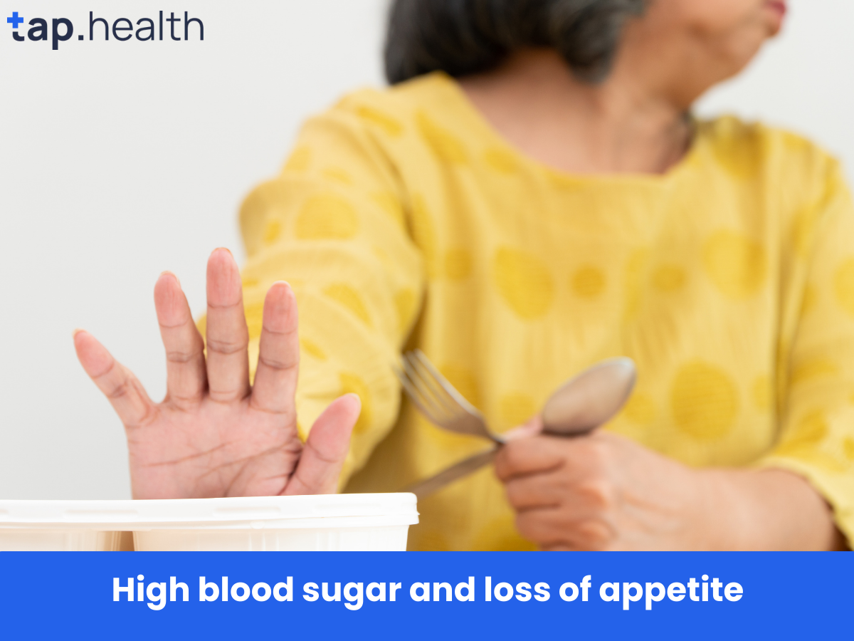 उच्च रक्त शर्करा और भूख न लगना