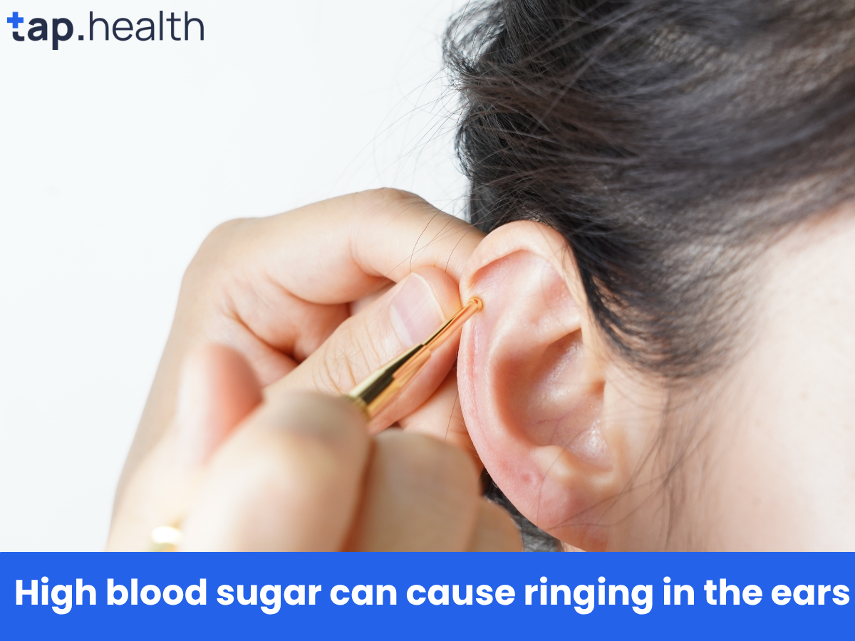High blood sugar can cause ringing in the ears