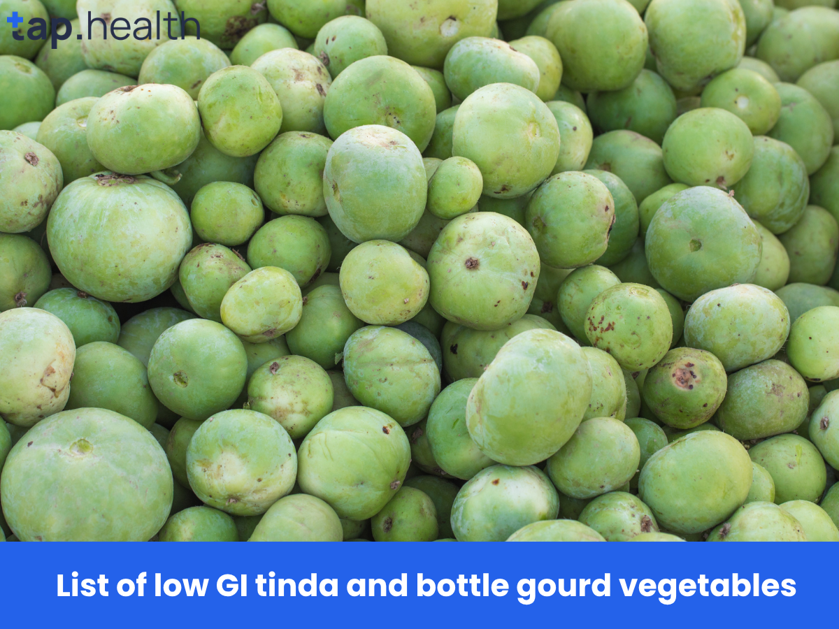 _List of low GI tinda and bottle gourd vegetables