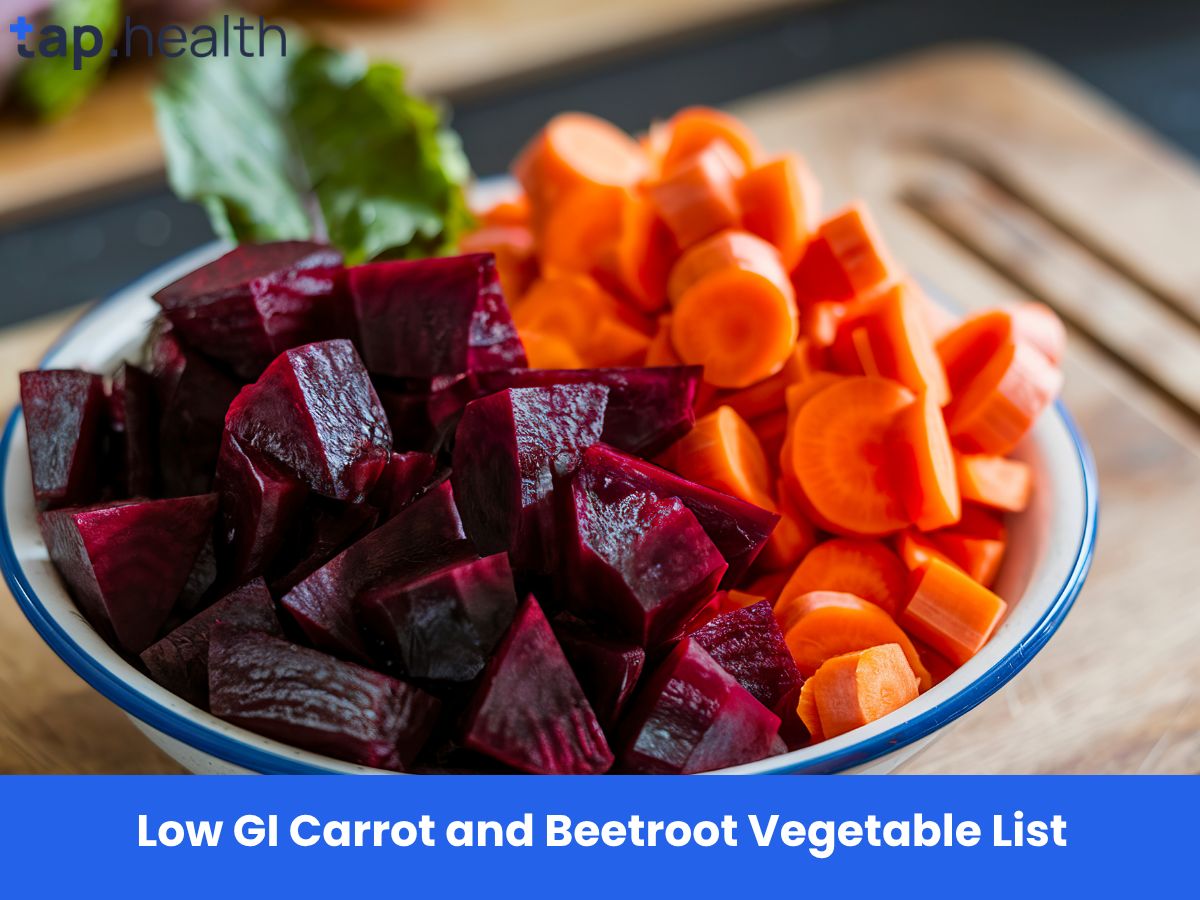 Low GI Carrot and Beetroot Vegetable List