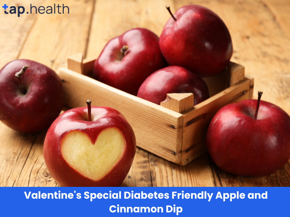 Valentine's Special Diabetes Friendly Apple and Cinnamon Dip