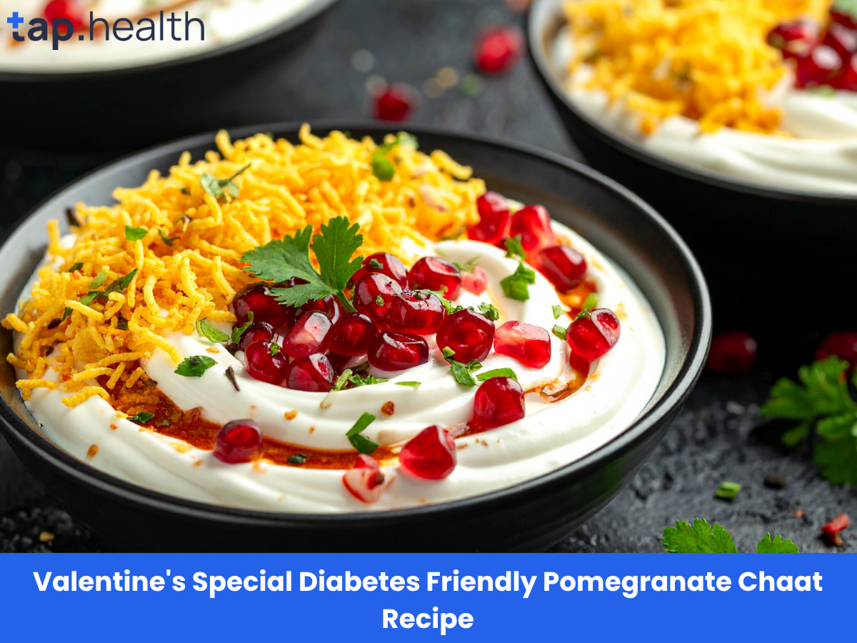 Valentine's Special Diabetes Friendly Pomegranate Chaat Recipe