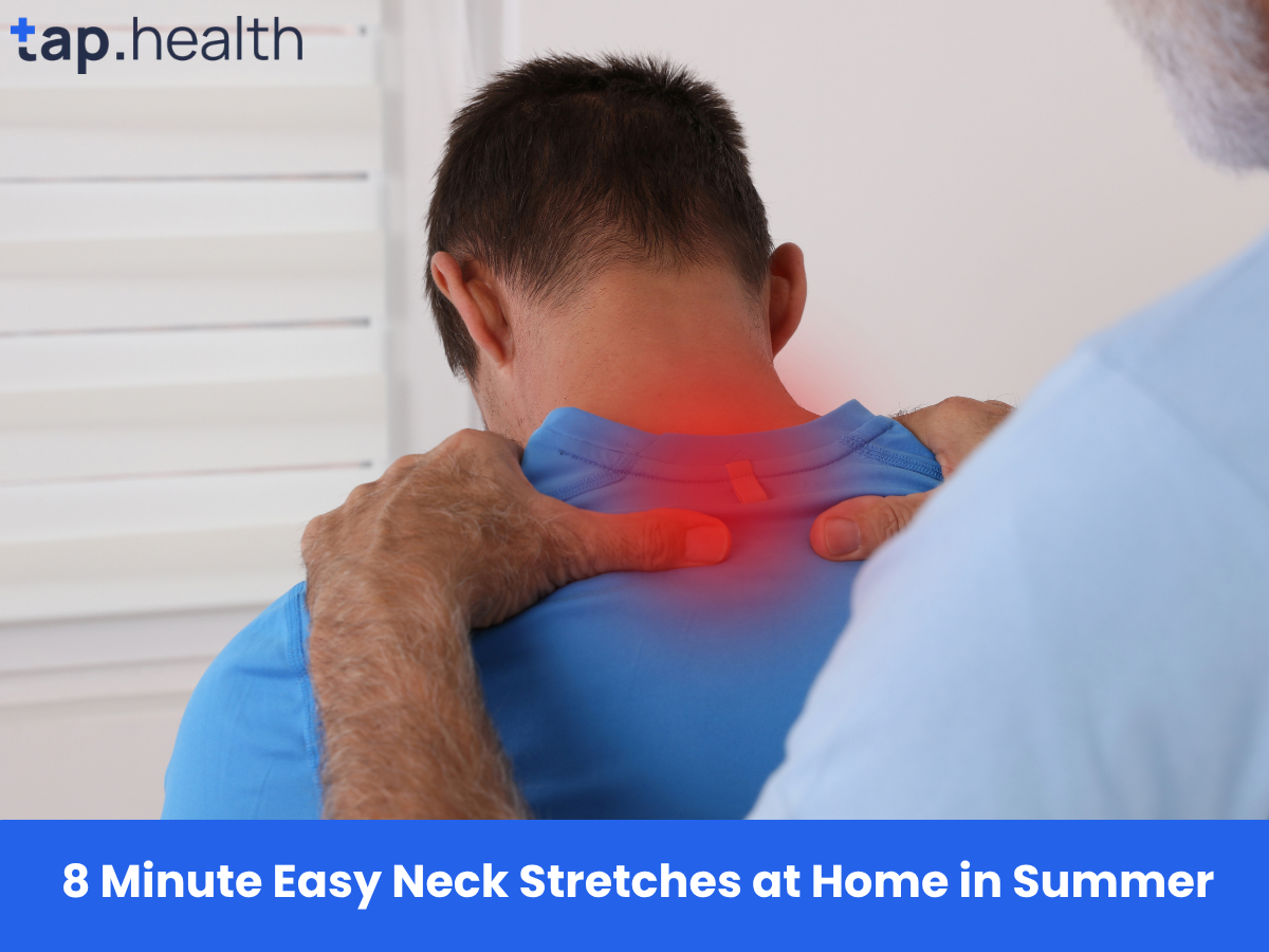 8 Minute Easy Neck Stretches at Home in Summer