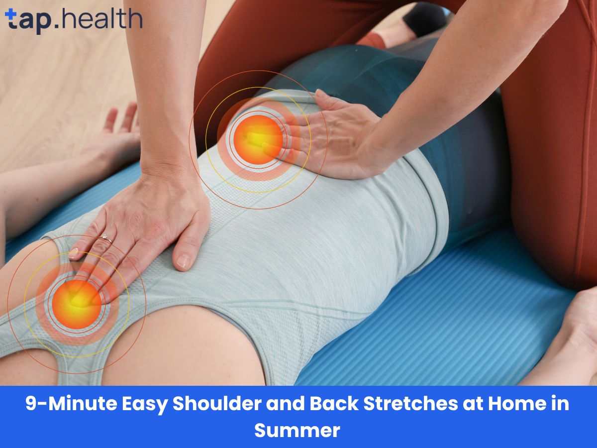 9-Minute Easy Shoulder and Back Stretches at Home in Summer