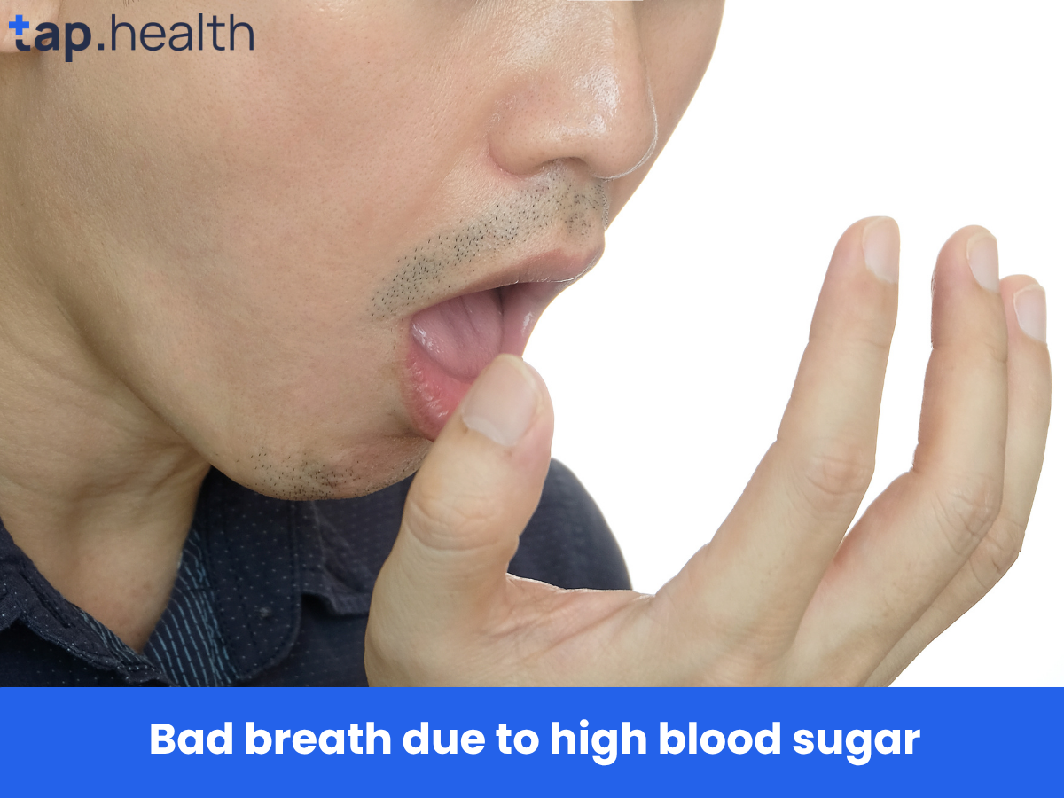 Bad breath due to high blood sugar
