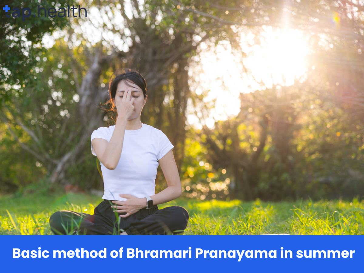 Basic method of Bhramari Pranayama in summer