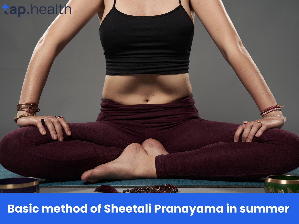 Basic method of Sheetali Pranayama in summer