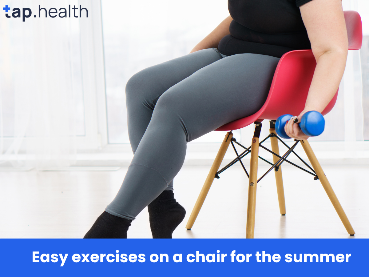 _Easy exercises on a chair for the summer
