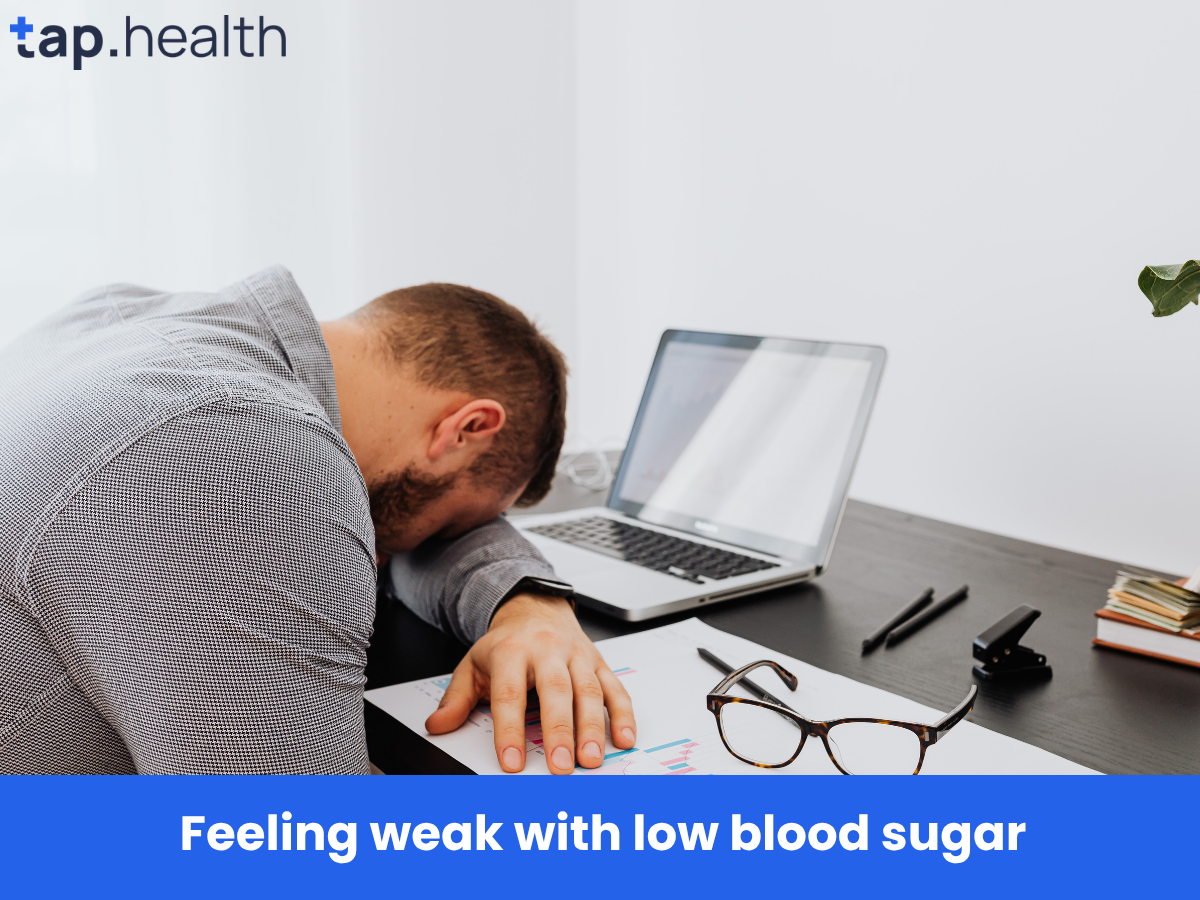Feeling weak with low blood sugar