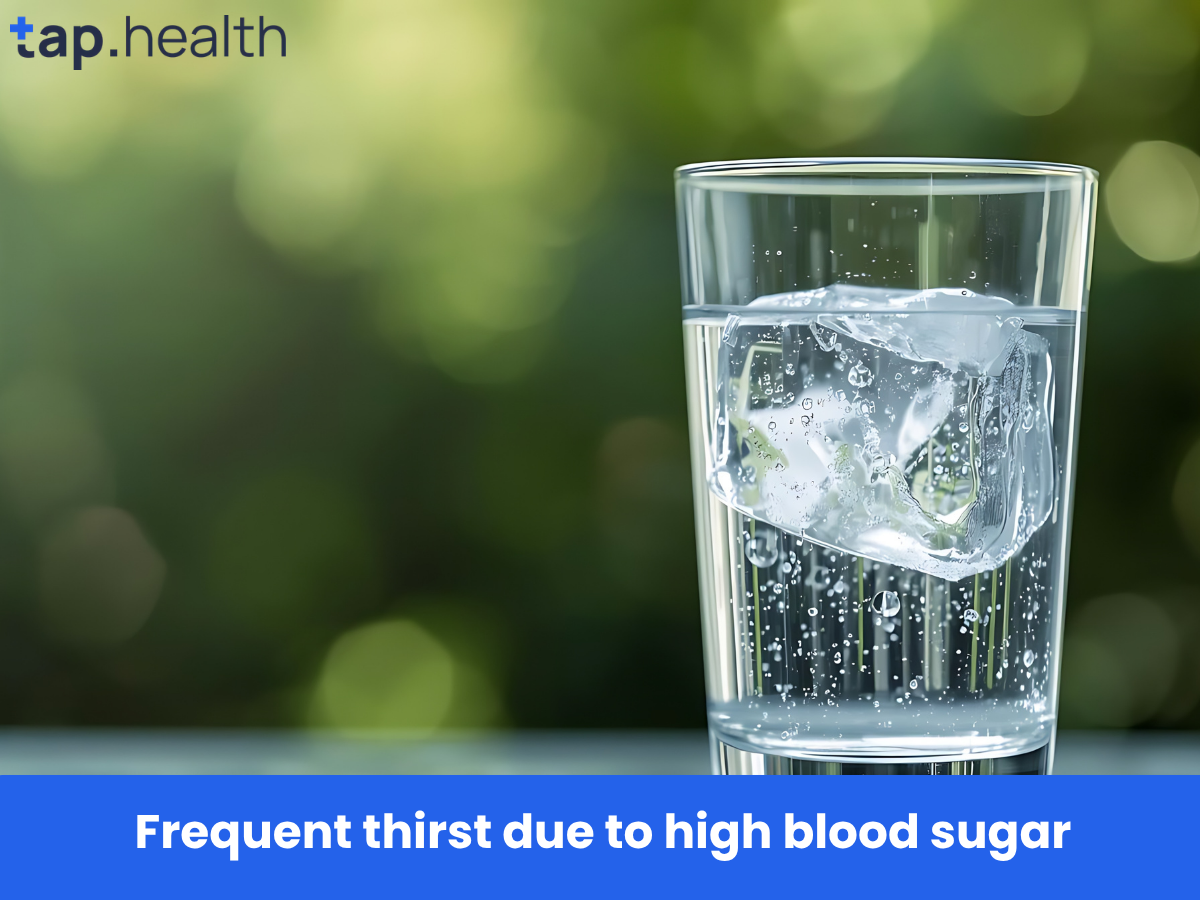 Frequent thirst due to high blood sugar