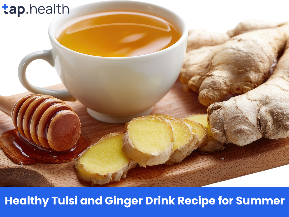 Healthy Tulsi and Ginger Drink Recipe for Summer