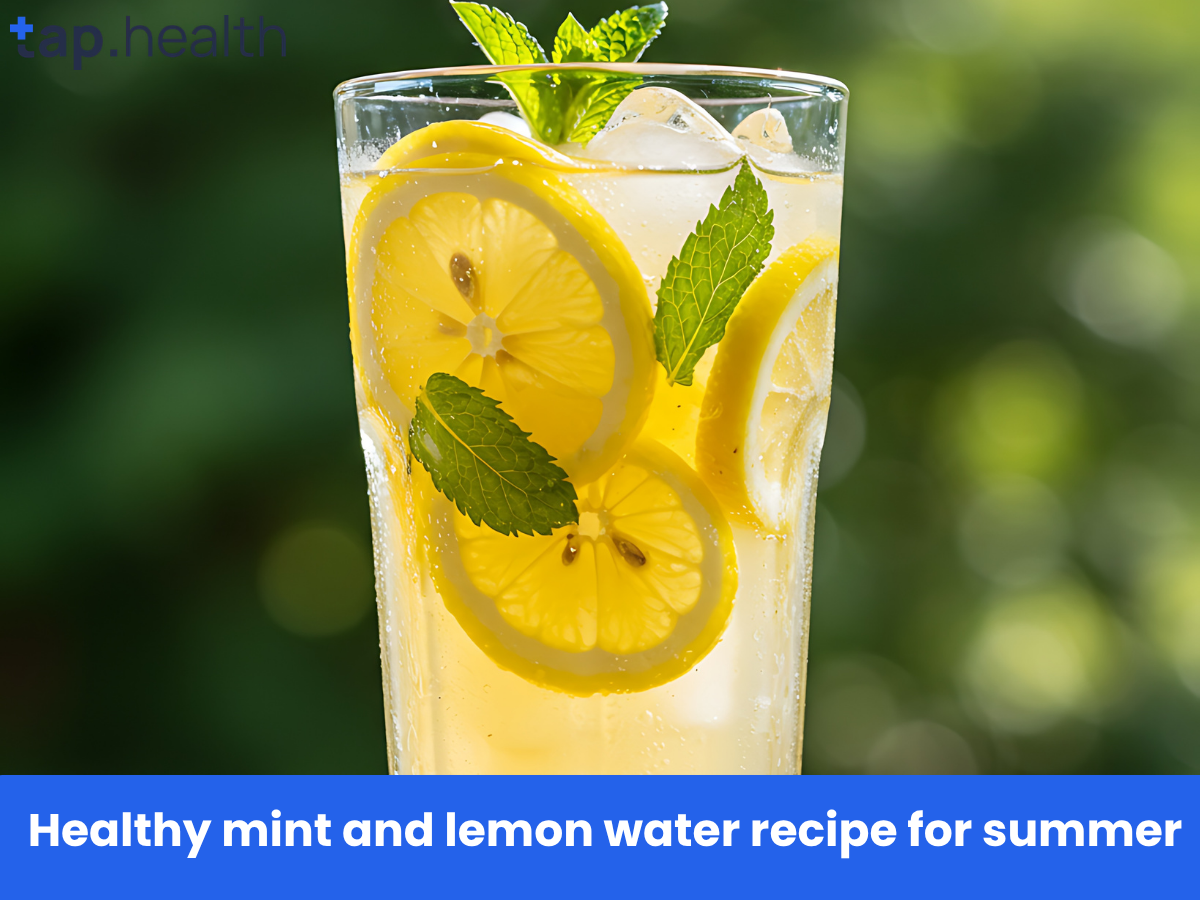 Healthy mint and lemon water recipe for summer