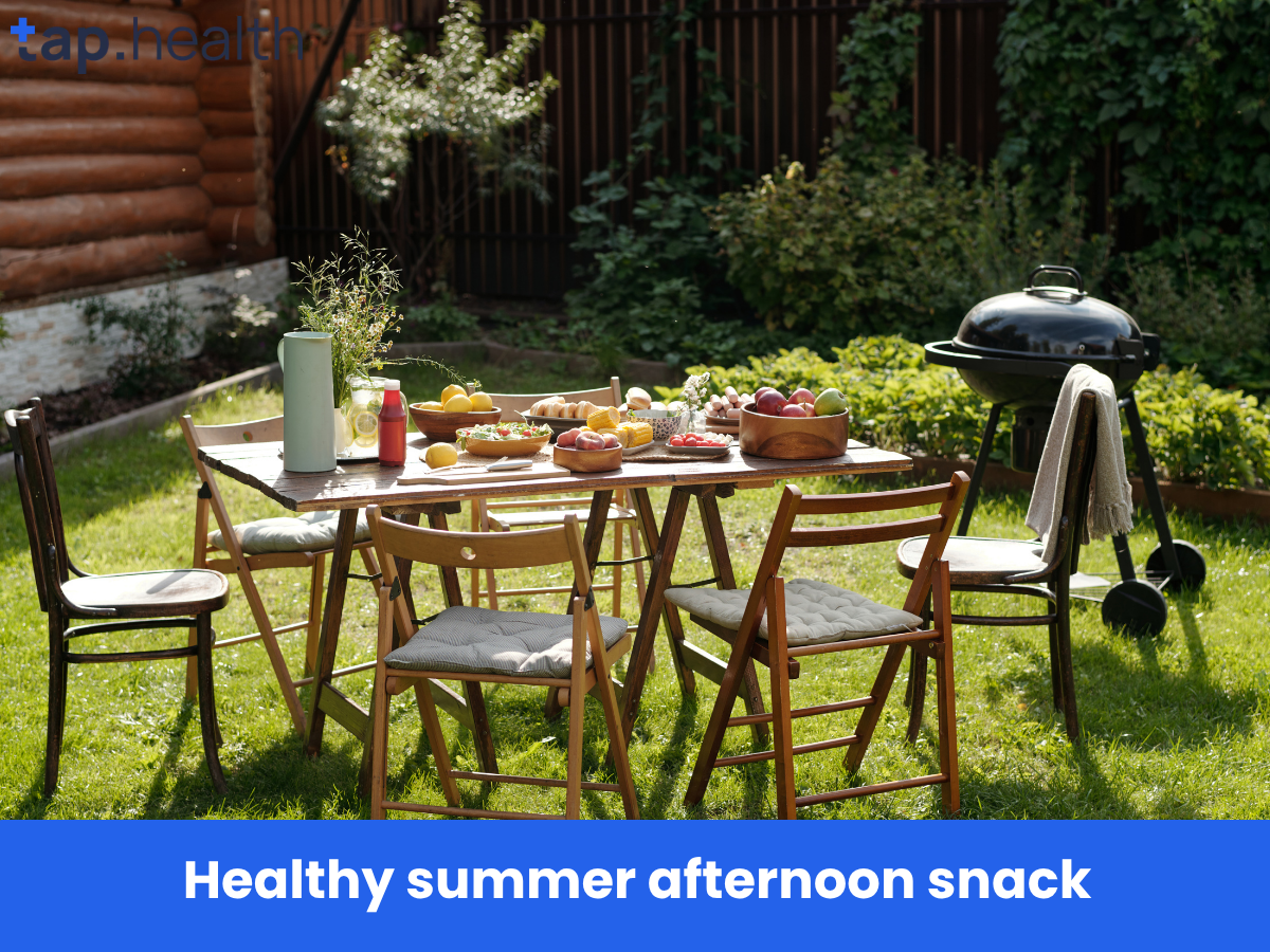 Healthy summer afternoon snack