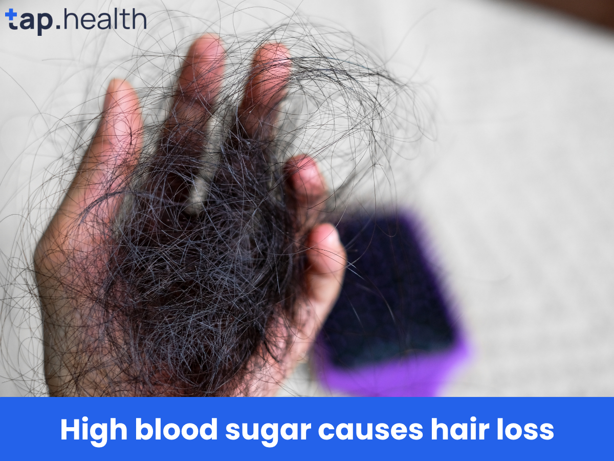 High blood sugar causes hair loss