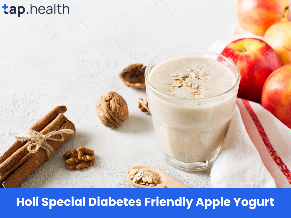 Holi Special Diabetes Friendly Apple Yogurt