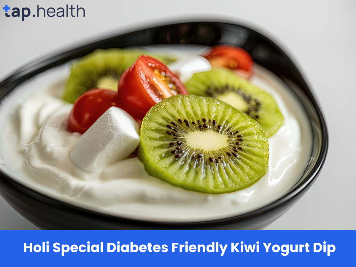 Holi Special Diabetes Friendly Kiwi Yogurt Dip