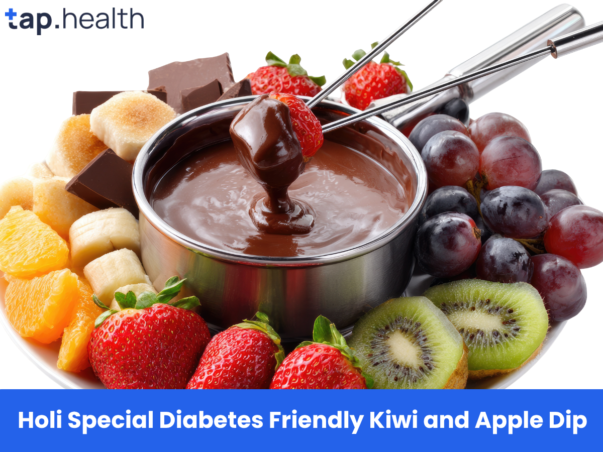 Holi Special Diabetes Friendly Kiwi and Apple Dip