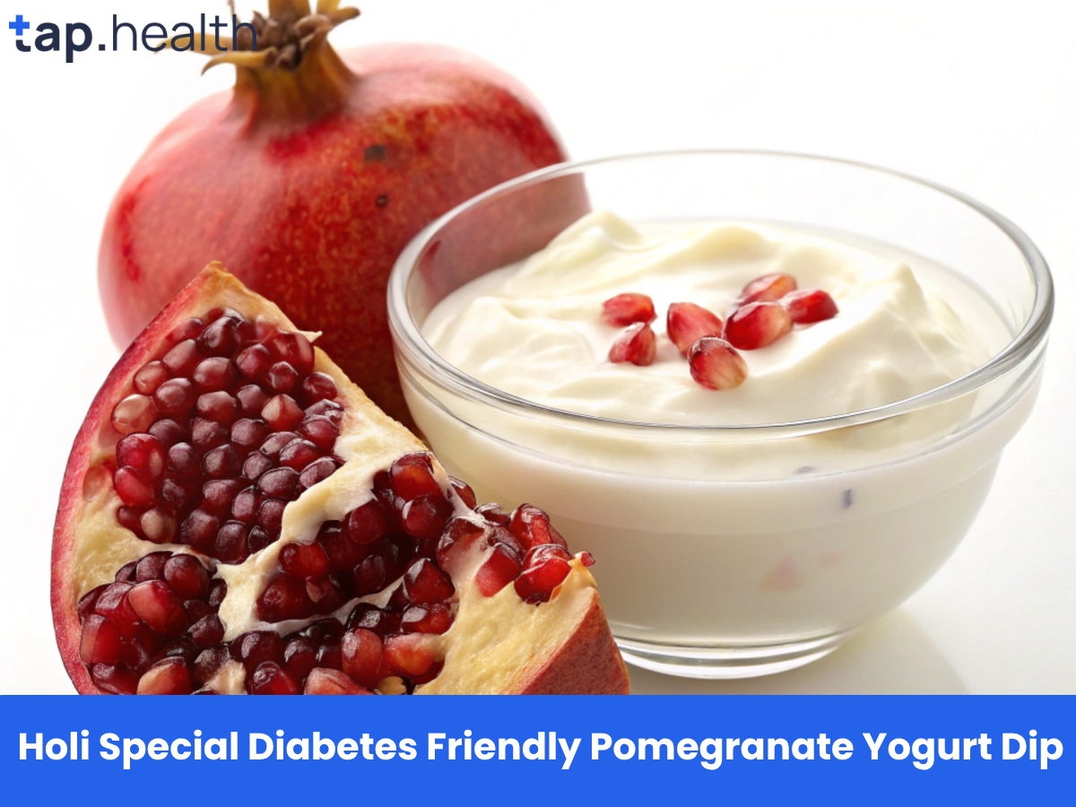 Holi Special Diabetes Friendly Pomegranate Yogurt Dip