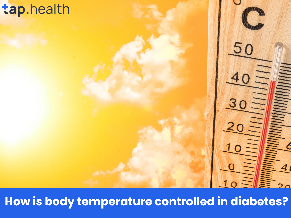 How is body temperature controlled in diabetes