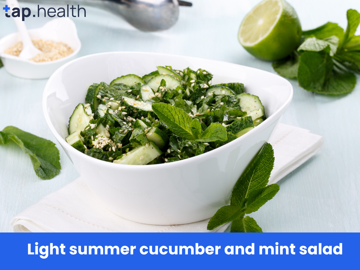 Light summer cucumber and mint salad