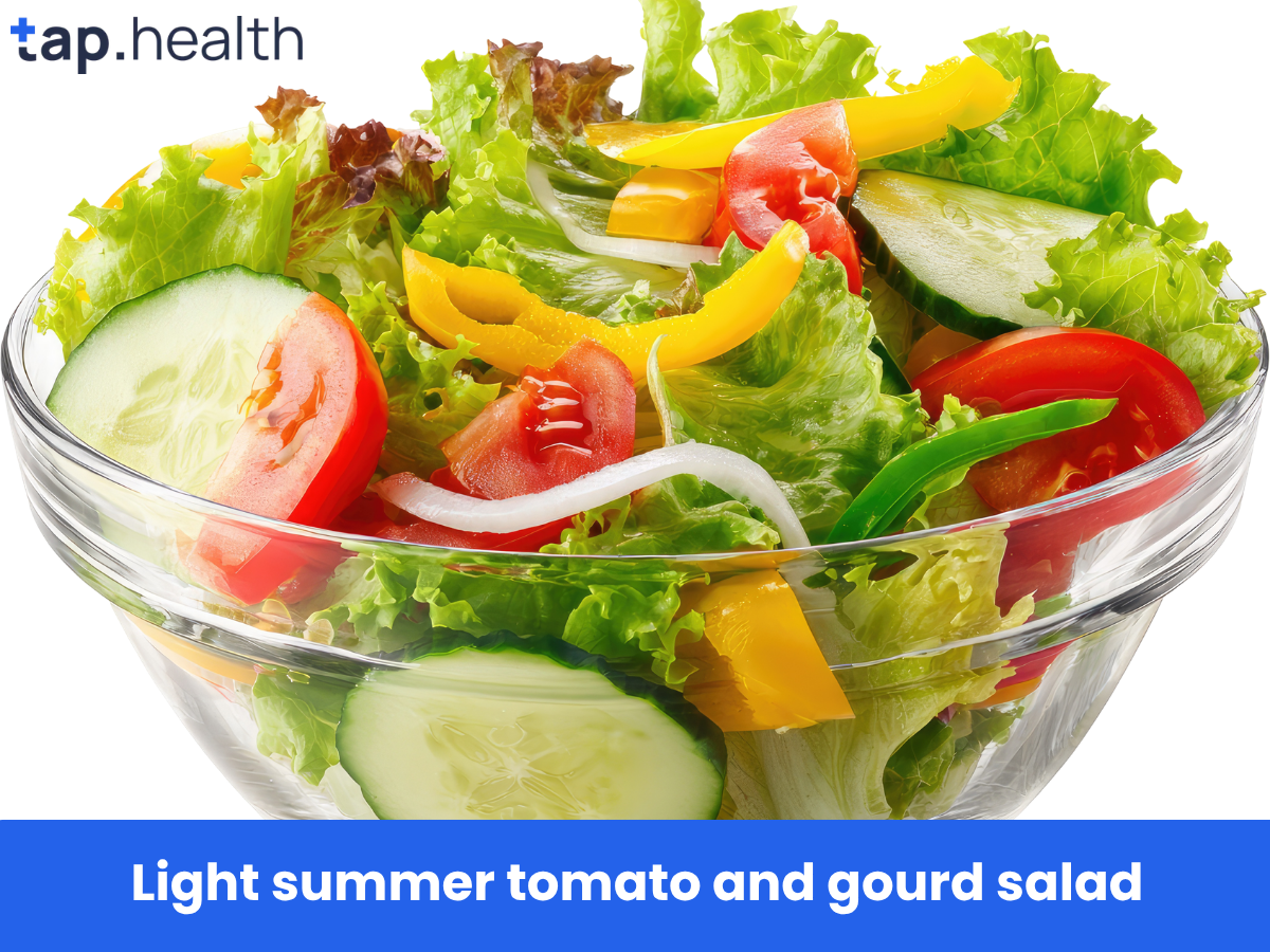Light summer tomato and gourd salad