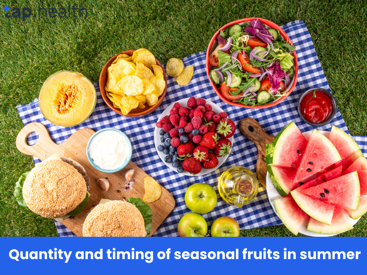 Quantity and timing of seasonal fruits in summer