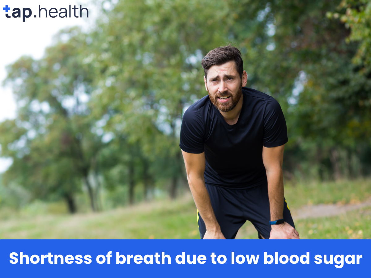 Shortness of breath due to low blood sugar