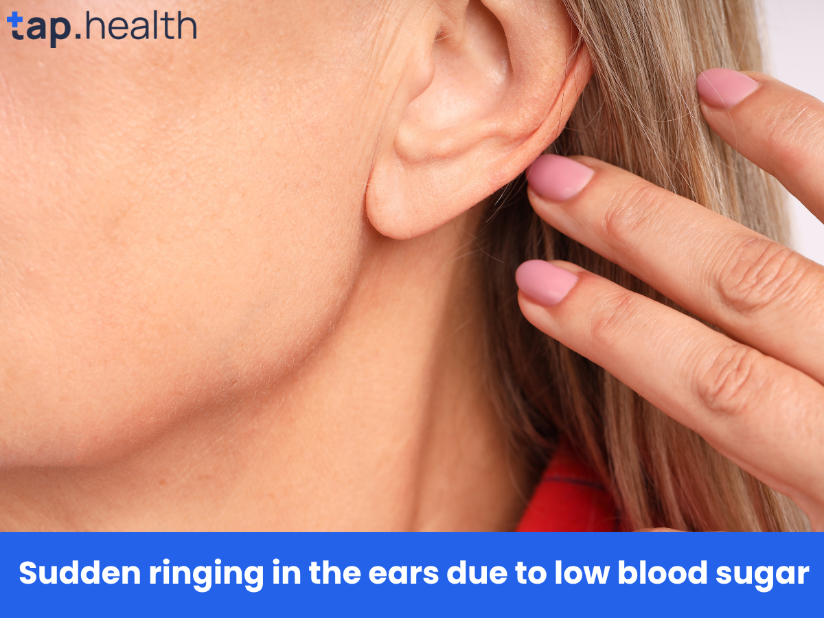 Sudden ringing in the ears due to low blood sugar